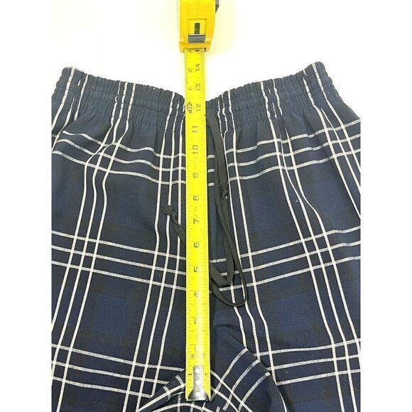 Aritzia Wilfred Blue Plaid High Rise Soleste Pants Size Small Cuffed Windowpane - Picture 10 of 12